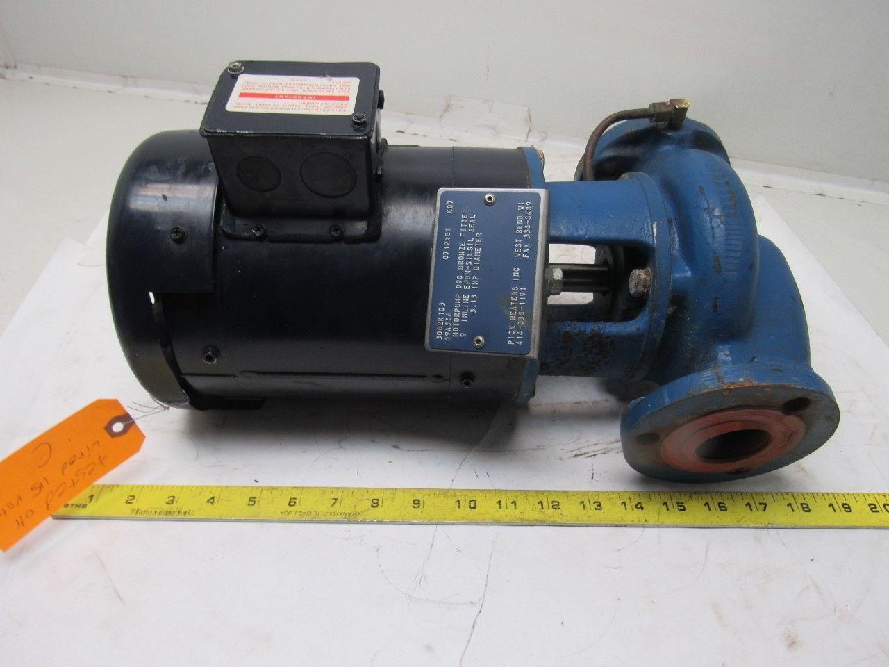 Leeson A6C17FC80E 1/4Hp 1725RPM 115/230V 1-1/2" Flange Centrifugal Pump