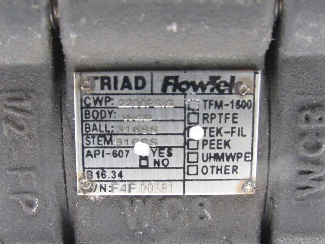 Flow-Tek Triad 1/2" Socket Weld Ball Valve 2200 WOG