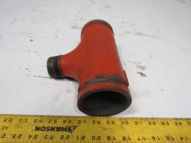 Victaulic No. 29 Grooved Pipe Reducing Tee Threaded Branch 3x3x1-1/2" NPT