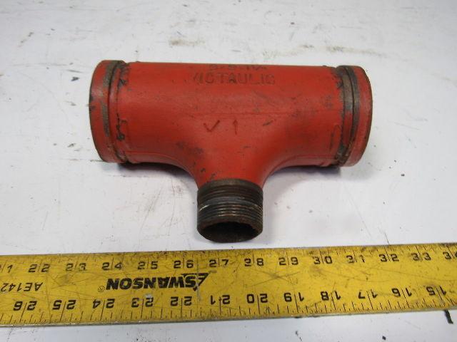 Victaulic No. 29 Grooved Pipe Reducing Tee Threaded Branch 3x3x1-1/2" NPT