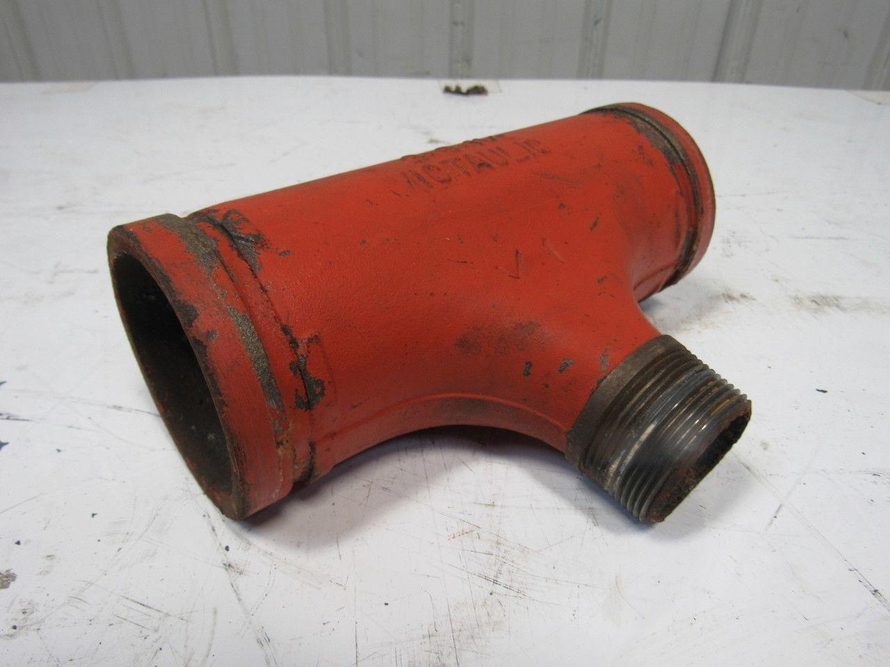 Victaulic No. 29 Grooved Pipe Reducing Tee Threaded Branch 3x3x1-1/2" NPT