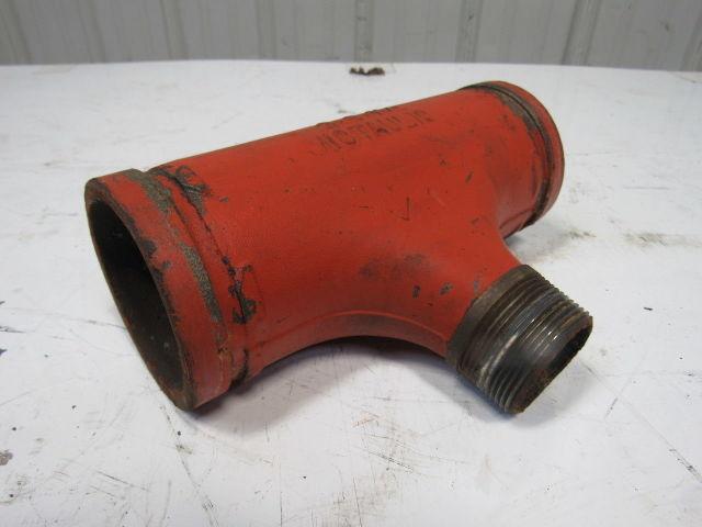 Victaulic No. 29 Grooved Pipe Reducing Tee Threaded Branch 3x3x1-1/2" NPT