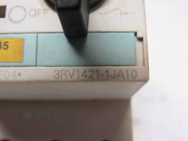 Siemens 3RV1421-1JA10 575V 10Hp 7-10A Trip Range Manual Motor Starter