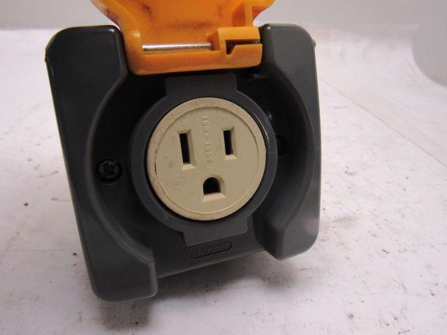 Berker ISO-Panzer IP44 15A 125V Hinged Cover Surface Mount Outlet Box