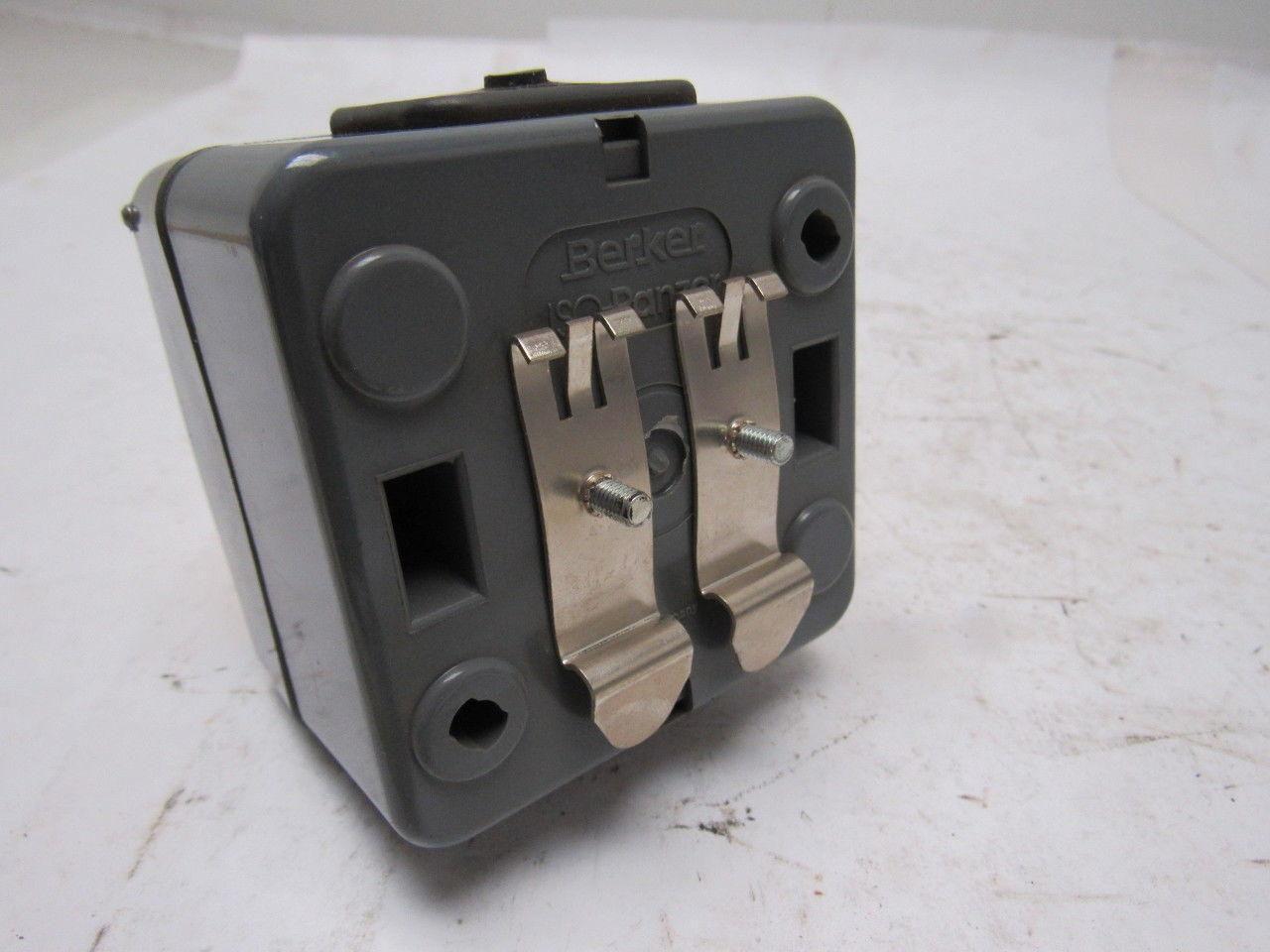 Berker ISO-Panzer IP44 15A 125V Hinged Cover Surface Mount Outlet Box
