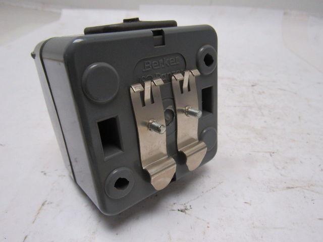Berker ISO-Panzer IP44 15A 125V Hinged Cover Surface Mount Outlet Box