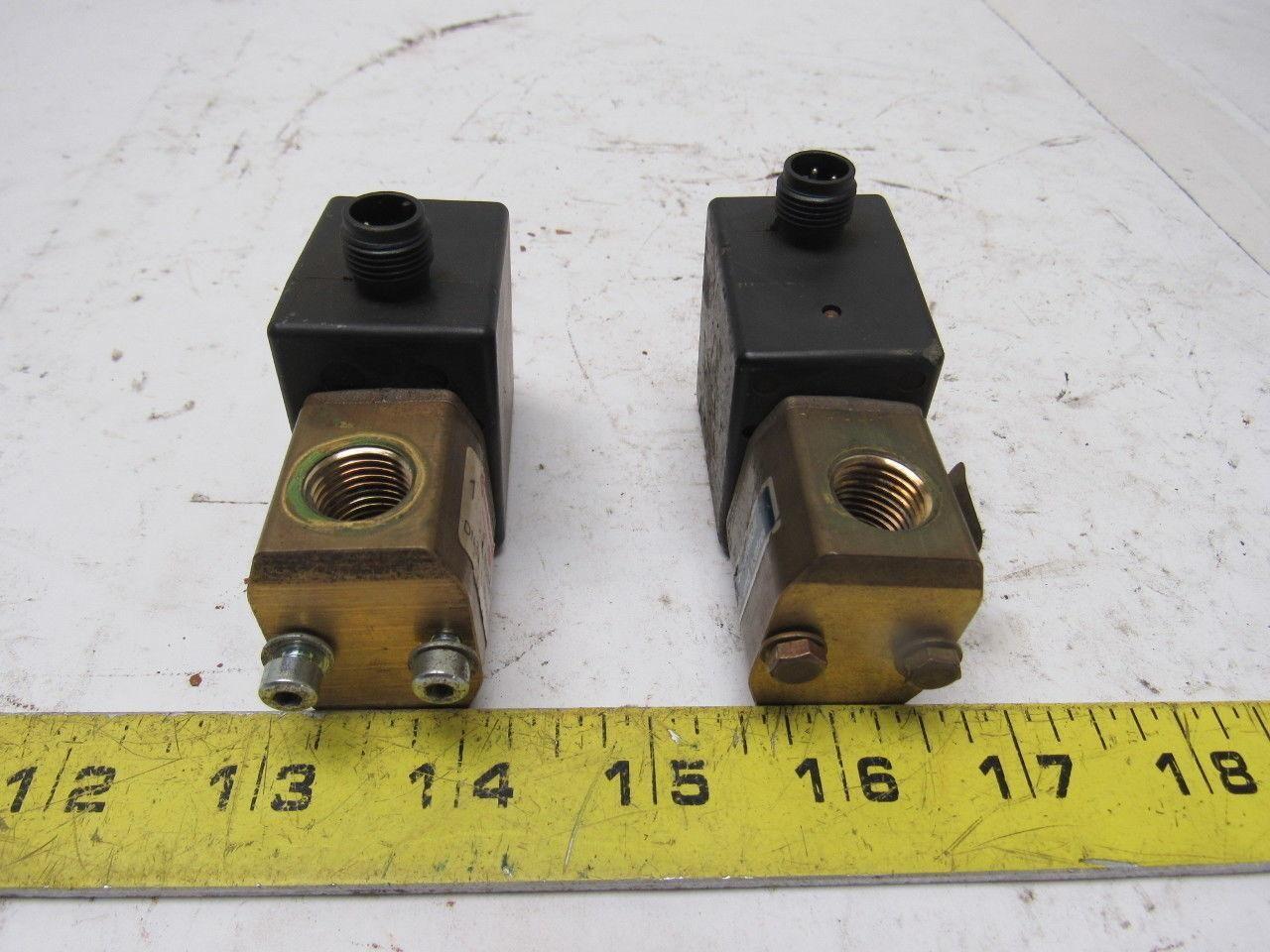 Herion Norgren DN3.0 A1372 9500372 24 V 2 way Solenoid Valve 1/4" Ports Lot of 2