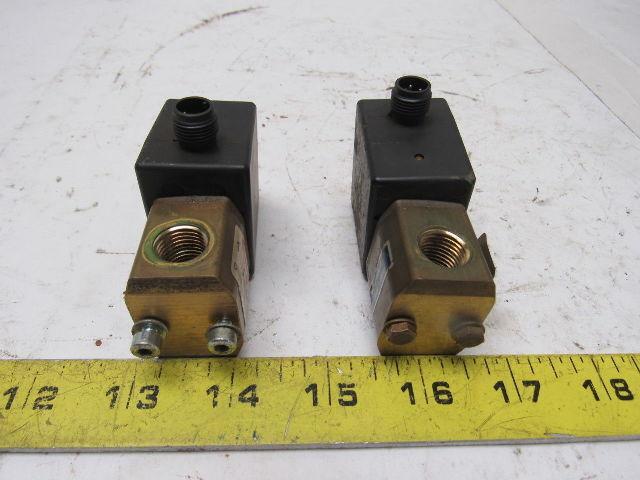 Herion Norgren DN3.0 A1372 9500372 24 V 2 way Solenoid Valve 1/4" Ports Lot of 2