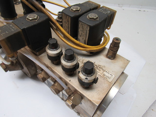 Witt Gasetechnik KM 40.3 Trumpf 3 Part Gas Mixing Manifold N2 CO2 HE 24V Coil