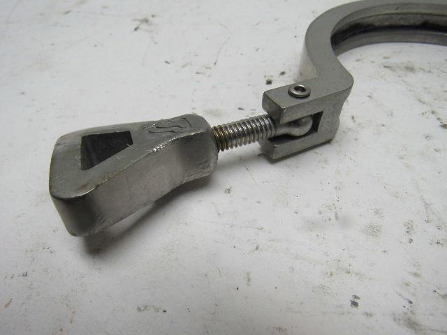 Waukesha Cherry-Burrell 4" Sanitary Hinged Split Clamp Stainless Steel