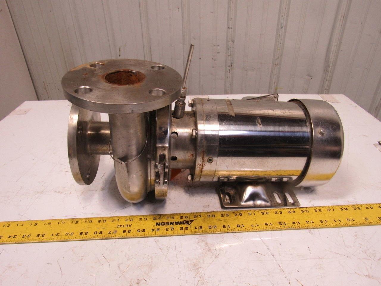 Sterling XBY154PJA 2-1/2" x 2" 1-1/2Hp 208-230/460V Sanitary Centrifugal SS Pump