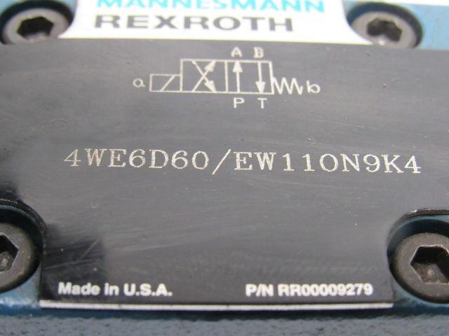Rexroth 4WE6D60 4/2 Single Solenoid Regulated Valve Bank Manifold 110V Coil