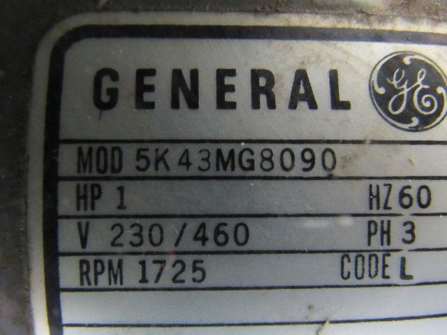 General Electric 5K43MG8090 1Hp 1725RPM 230/460V 7/8" Shaft Motor W/ Brake Parts
