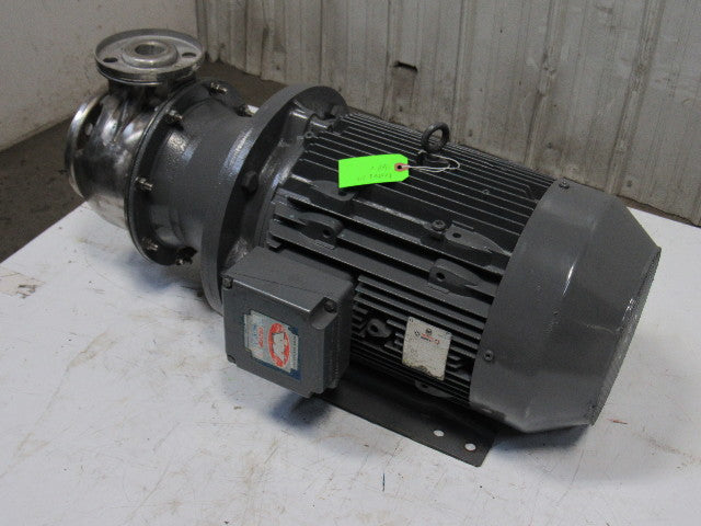 Brook Hansen WD160LH 25Hp 3520RPM 480V Motor W/SS Flange Centrifugal Pump Head