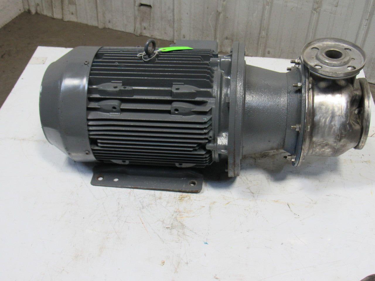 Brook Hansen WD160LH 25Hp 3520RPM 480V Motor W/SS Flange Centrifugal Pump Head