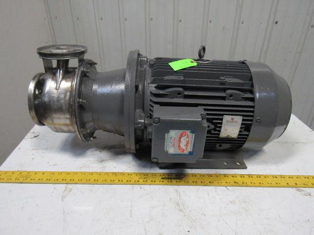 Brook Hansen WD160LH 25Hp 3520RPM 480V Motor W/SS Flange Centrifugal Pump Head