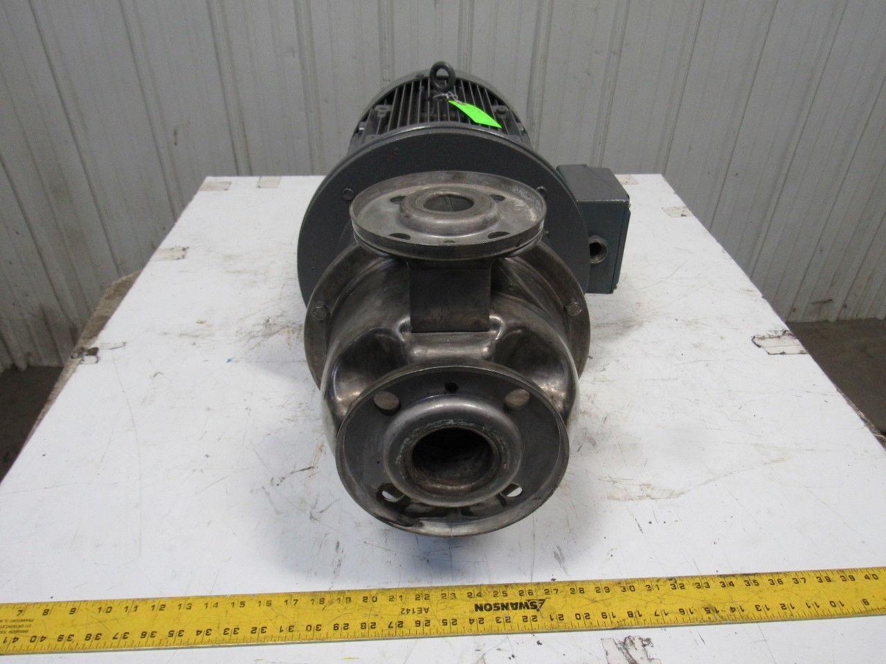 Brook Hansen WD160LH 25Hp 3520RPM 480V Motor W/SS Flange Centrifugal Pump Head