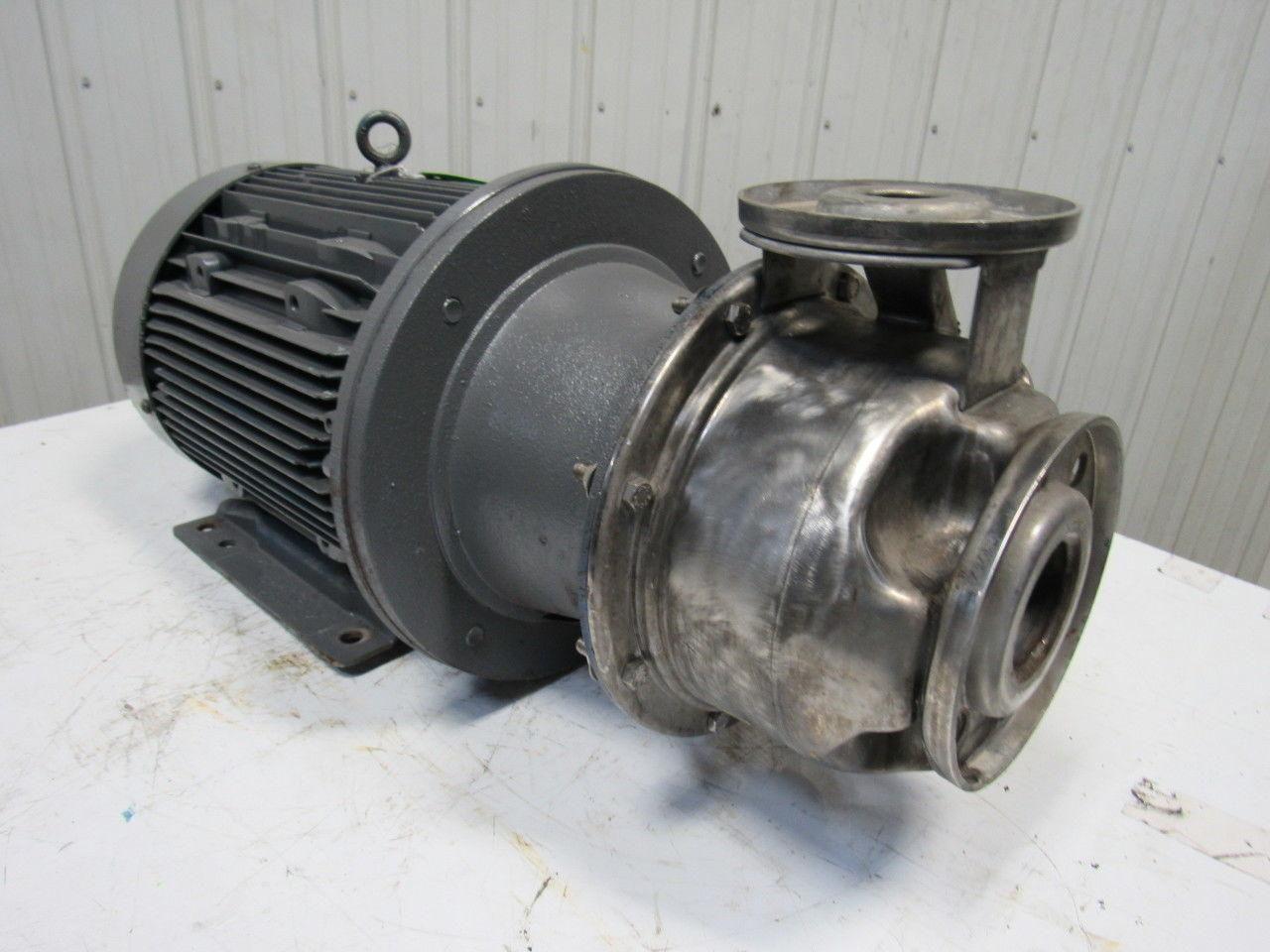 Brook Hansen WD160LH 25Hp 3520RPM 480V Motor W/SS Flange Centrifugal Pump Head