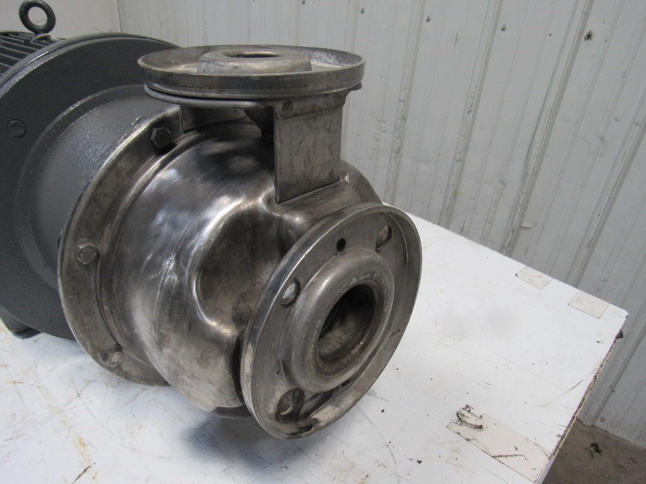 Brook Hansen WD160LH 25Hp 3520RPM 480V Motor W/SS Flange Centrifugal Pump Head