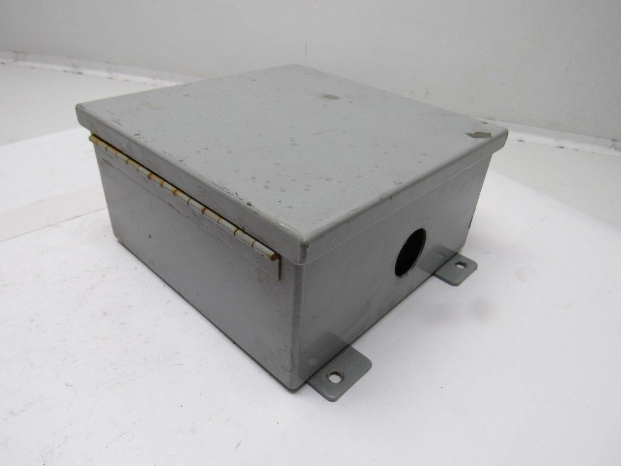 Hammond 1414PHH4 8"x8"x4" Hinged Door Electrical Enclosure W/Back Plate