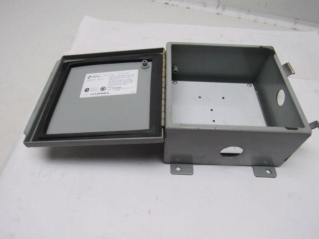Hammond 1414PHH4 8"x8"x4" Hinged Door Electrical Enclosure W/Back Plate