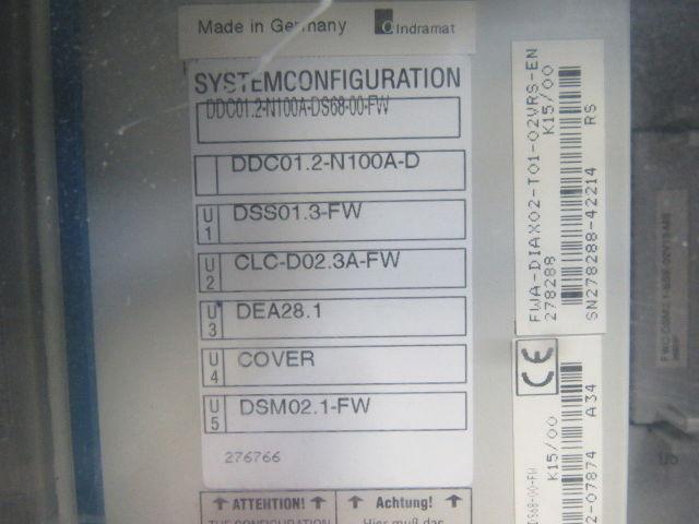 Indramat DDC01.2-N100A-DS68-00-FW Servo AC Controller W/ 4 Cards