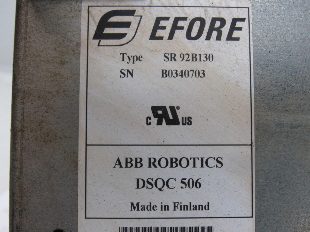 ABB Robotics SR 92B130 DSQC 506 Power Supply