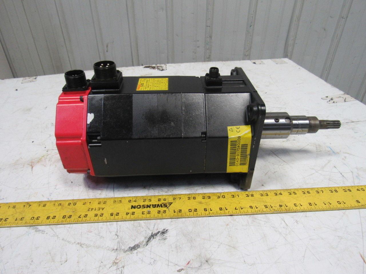 Fanuc A06B-0143-B175 #0008 a12/3000 AC Servo Motor W/Brake