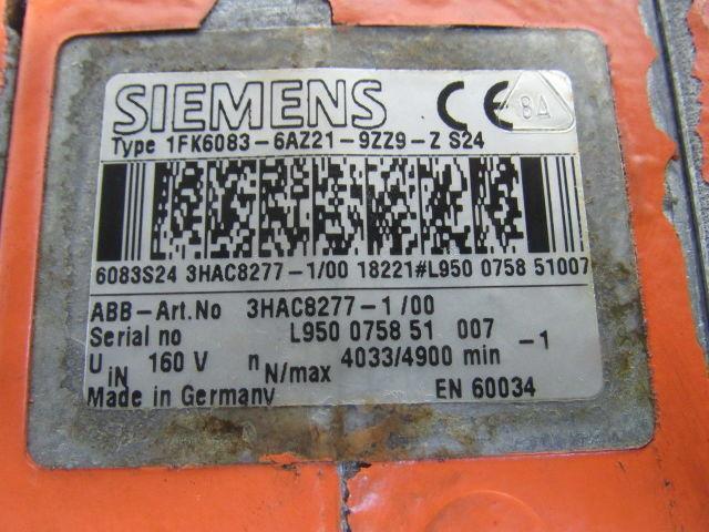 ABB Siemens 3HAC8277-1 160V 4033/4900RPM Robotic Manipulator Servo Motor