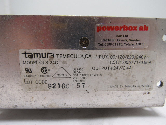 Tamura OLS-24C Linear Power Supply +24V / 2.4A