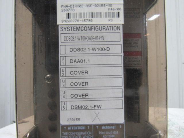 Indramat DDS02.1-W100-D 300VDC AC Servo Controller FWC: DSM2.1-ASE-02V07-MS