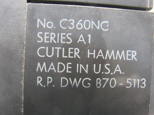 Cutler Hammer C360NC 30A 3 Pole Disconnect Switch W/Operator