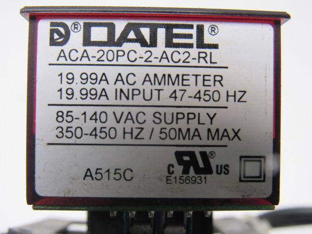 Datel ACA-20PC-2-AC2-RL Digital AC Panel Amp Meter