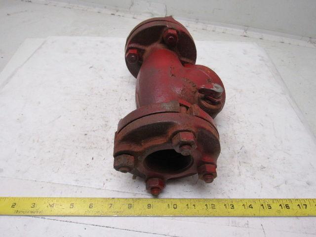 2" Flange Iron Pipe Wye Clean Out Bypass Divert Valve