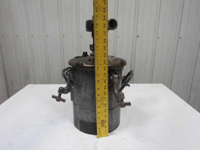Galvanized Steel 2 Gallon Pressure Pot Tank W/Pneumatic Mixer 110PSI