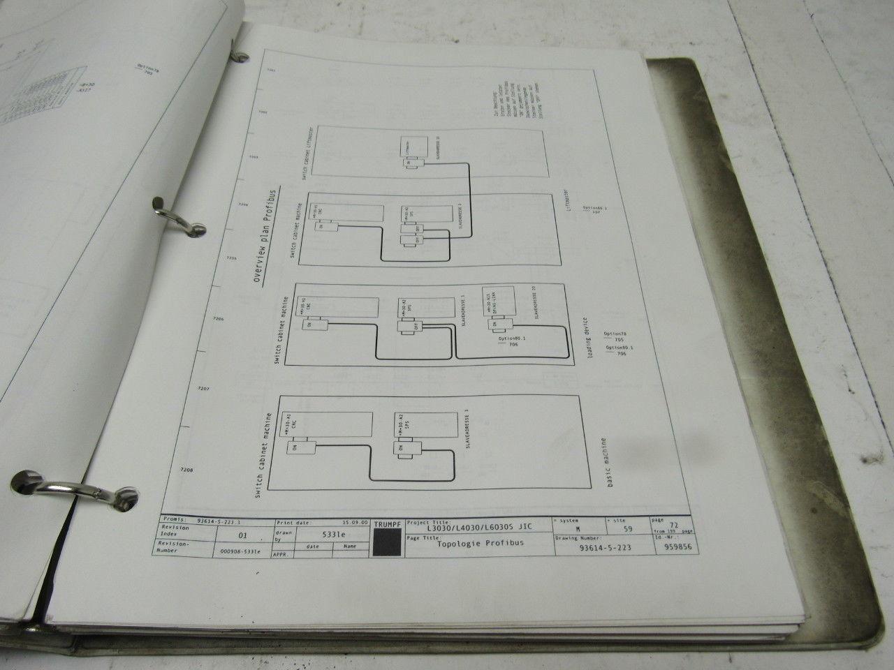 Trumpf L3030S 93614-5-233 Rev 5 (JIC) Electrical Schematics Manual (English)