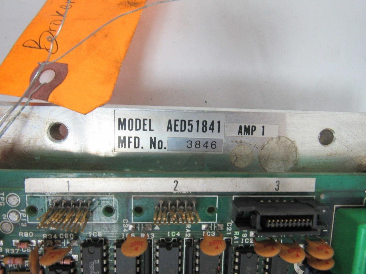 Panasonic AED51841 Servo Amplifier 1 Amp Damaged
