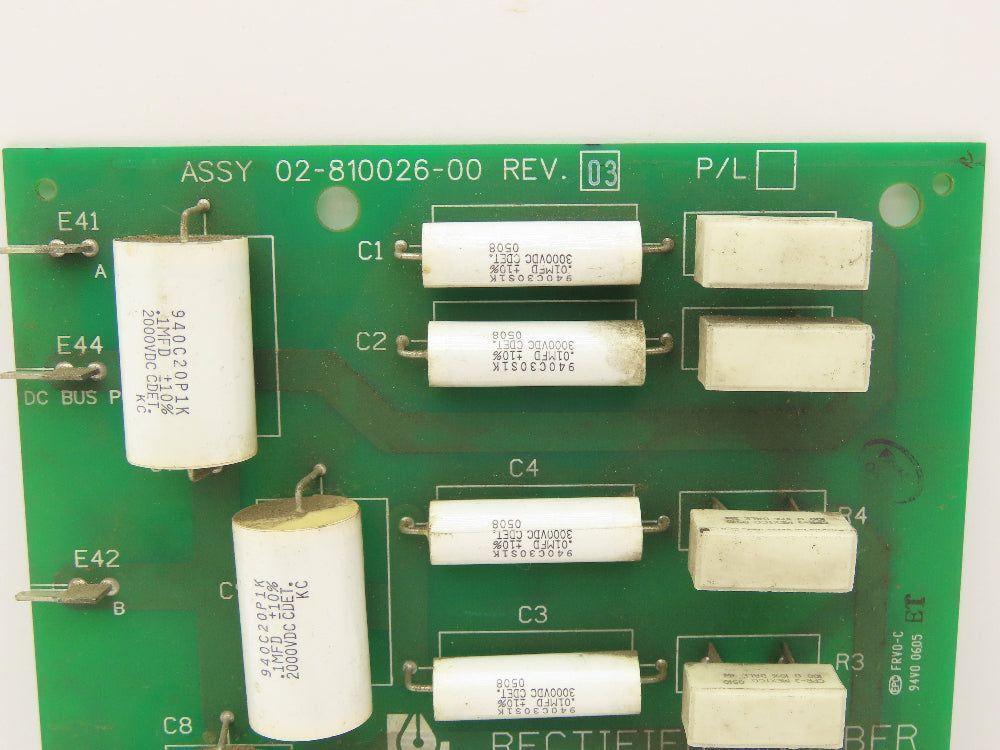 Liebert 02-810026-00 Rev 03 Rectifier Snubber Circuit Board PCB Card Module