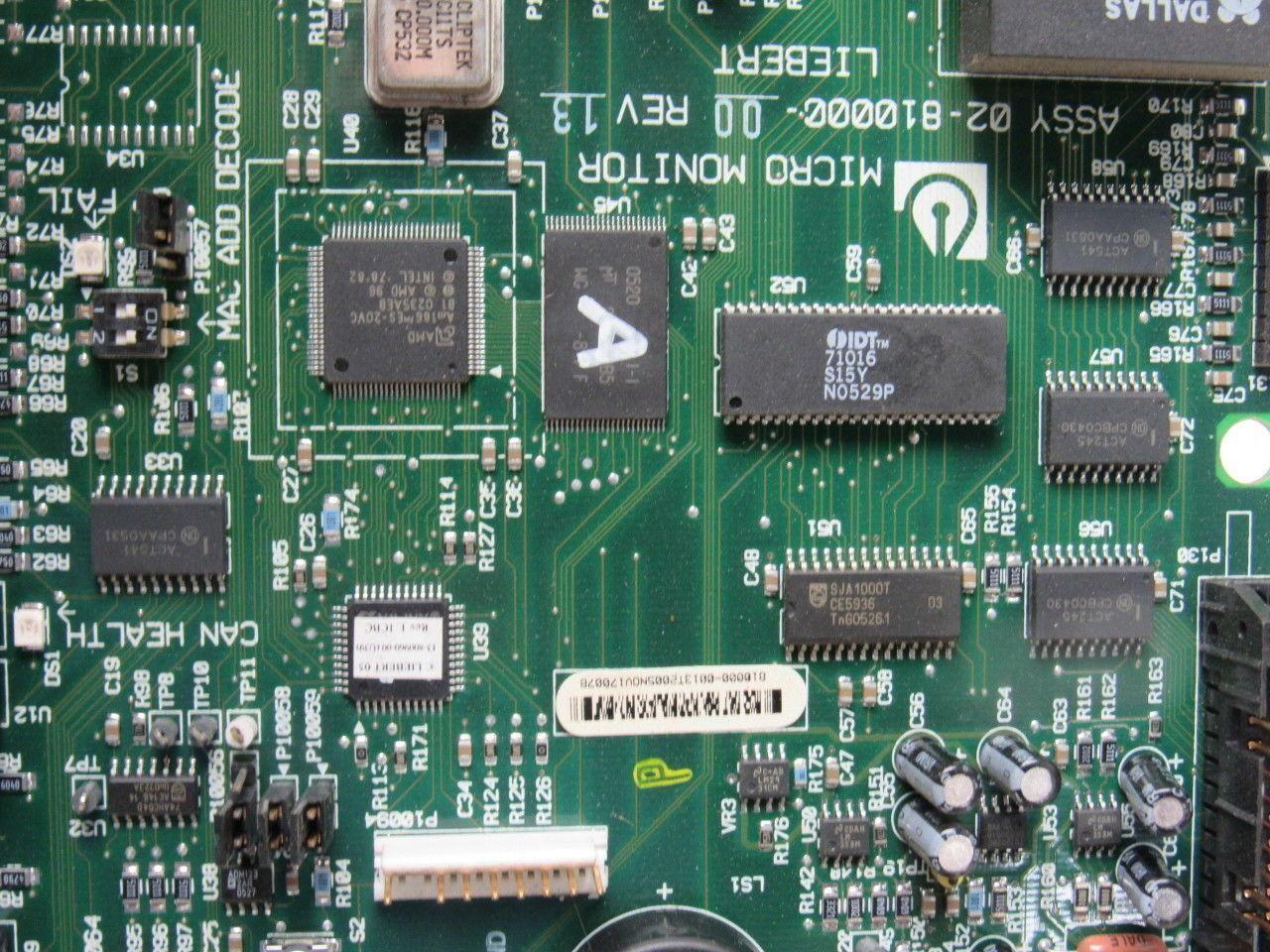 Liebert 02-810000-00 Rev 13 Micro Monitor Circuit Board PCB Card Module