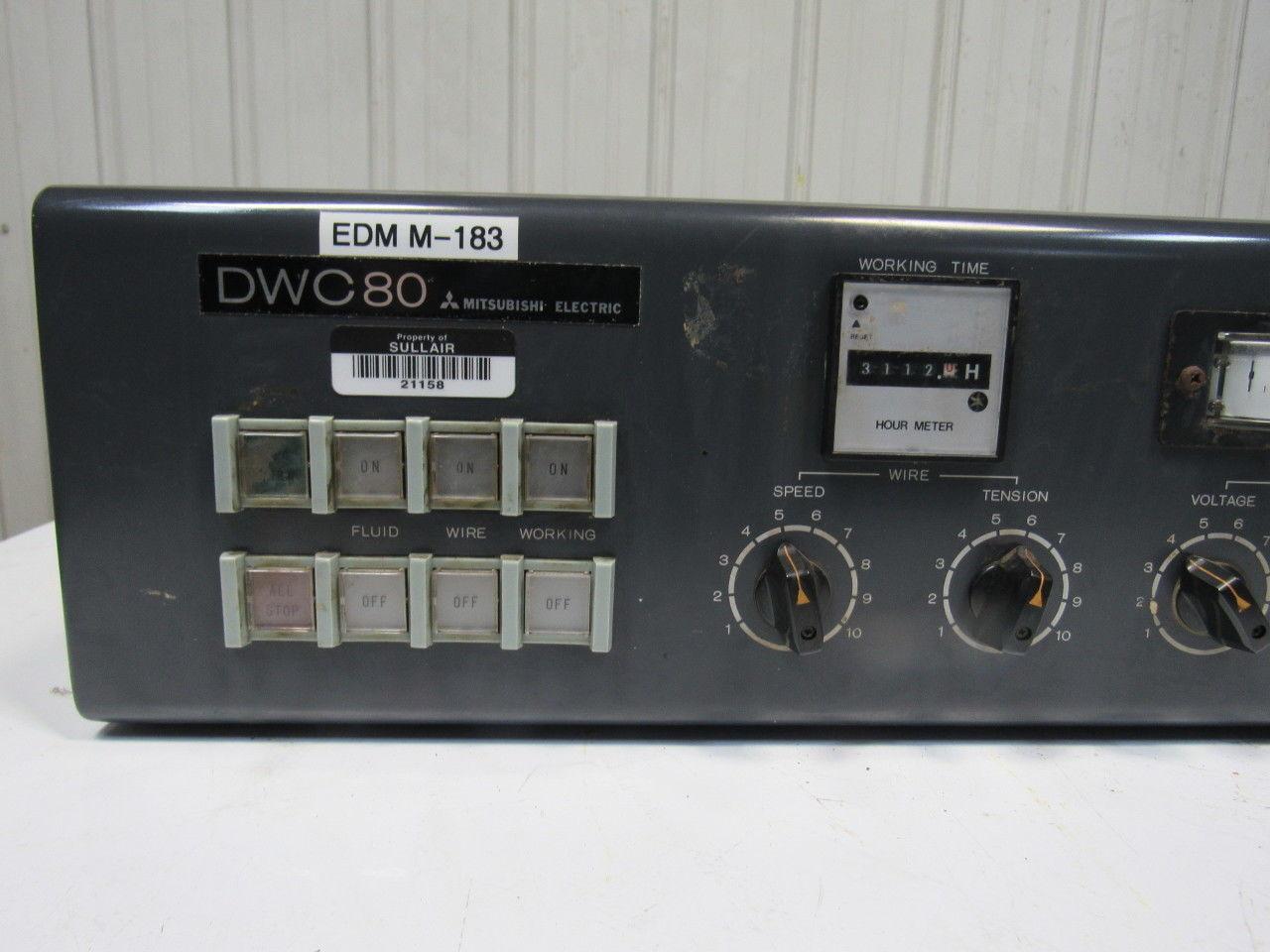 Mitsubishi DWC-80 Wire EDM Machine Set Up Control Panel HMI