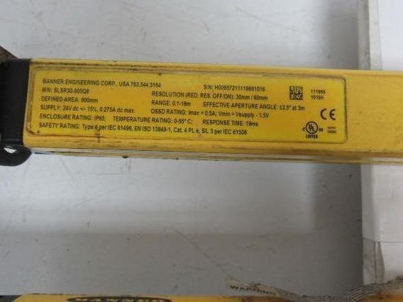 Banner SLSR30-900Q8 SLSE30-900Q8 E-Z Screen Light Safety Curtain Set 35"