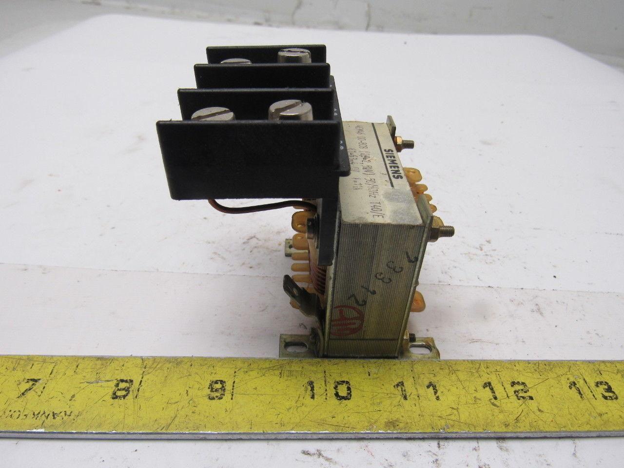 Siemens 4EM46 00.8CB Single Phase Transformer 50/90Hz-T40/E
