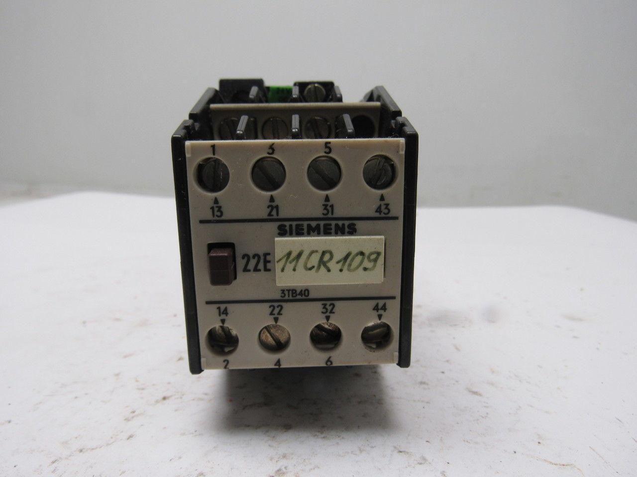 Siemens 3TB4017-0B Contactor 24VDC Coil