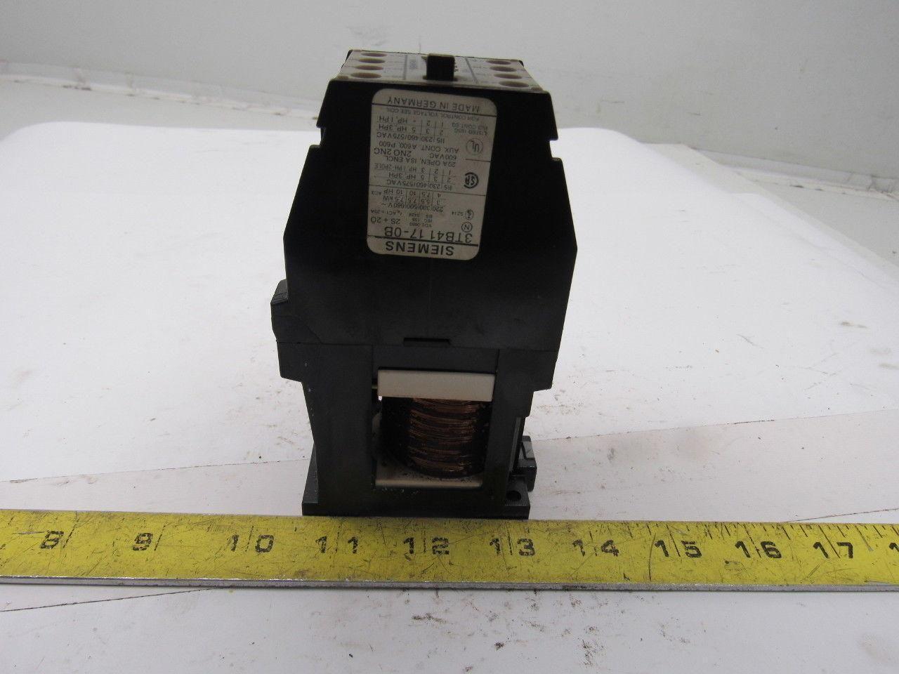 Siemens 3TB4117-0B Contactor 120V Coil