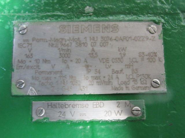 Siemens 1HU30760AF010ZZ9Z Servo Motor 3000RPM
