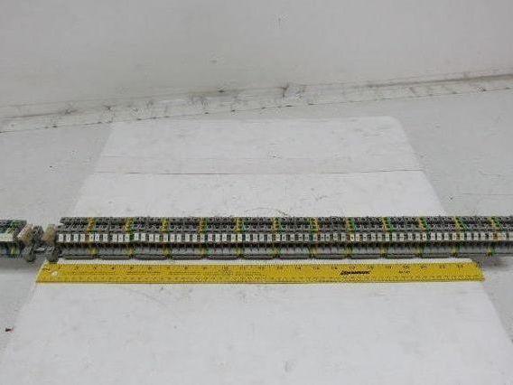 Kems Type UK16 Terminal Block 1 din Rail W/13 Grounds & 52 Gray