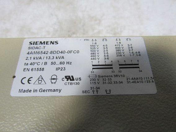 Siemens 4AM6542-8DD40-0FA0 2.1KVA /13.3 Kva Control Isolation Transformer