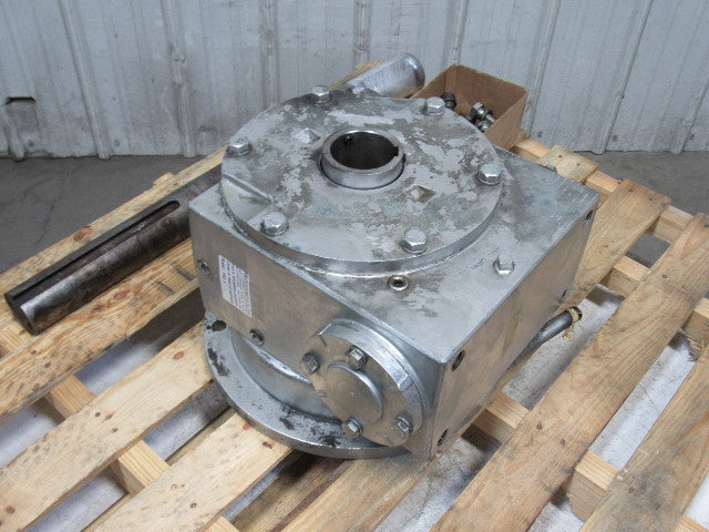 Jervis B Webb D 600RH 150:1 Ratio Right Hand Spline Gear Input Gearbox W/ Shaft