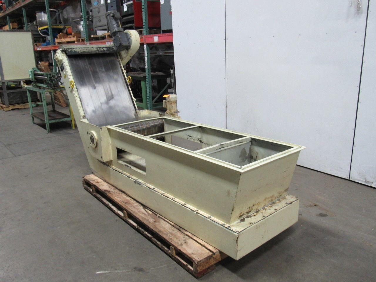 Knoll 650MS Magnetic Chip Conveyor 25-1/2" Belt 8.5FPM W/ Magnetic Power Roller