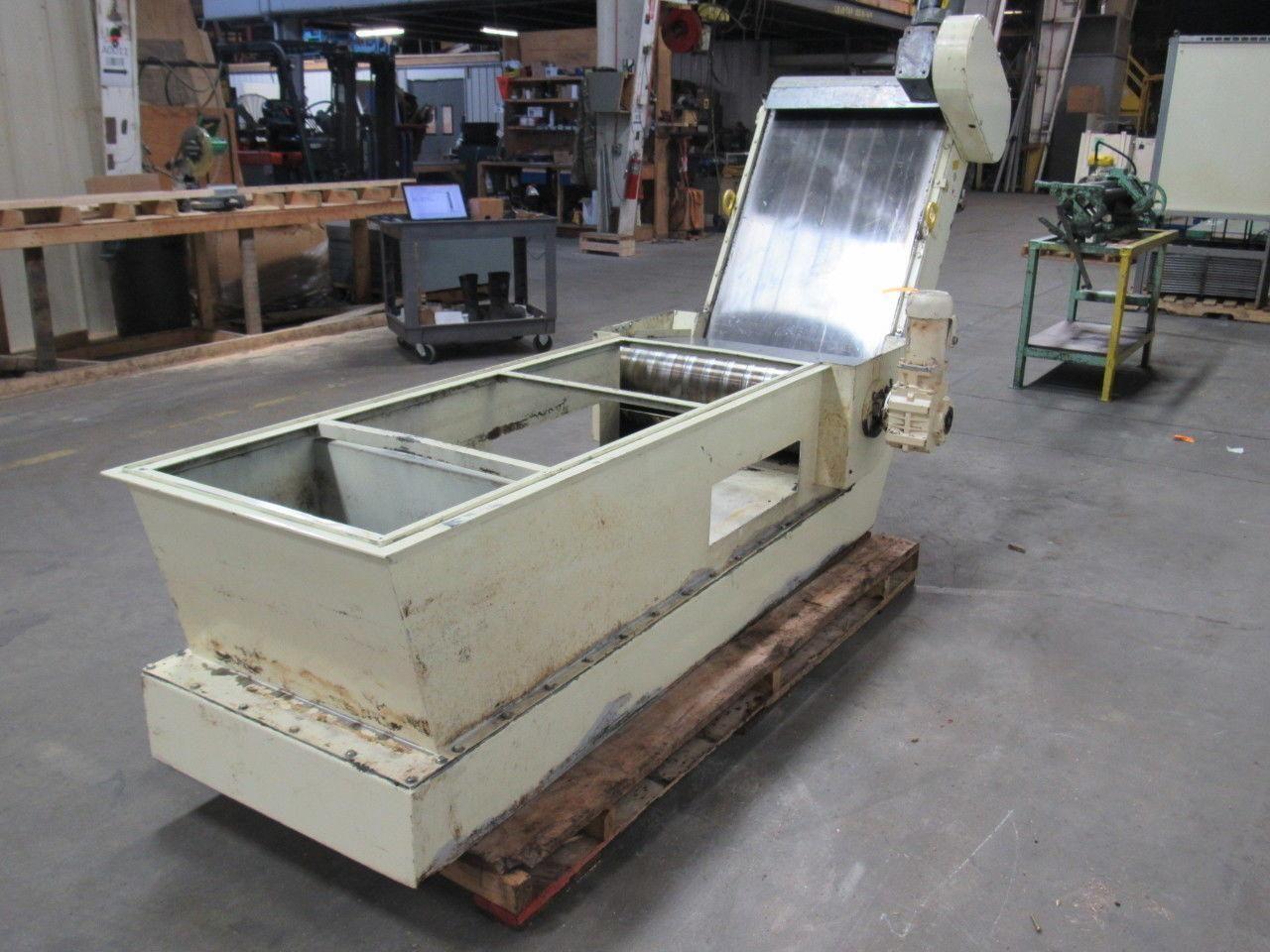 Knoll 650MS Magnetic Chip Conveyor 25-1/2" Belt 8.5FPM W/ Magnetic Power Roller